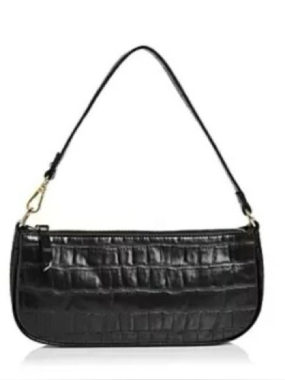 Brown Faux Croc Mini Bag